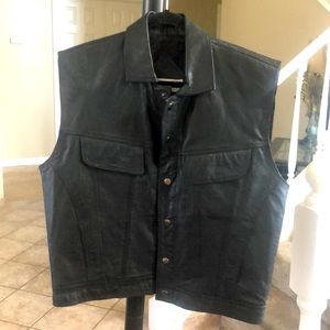 Black Leather Vest
